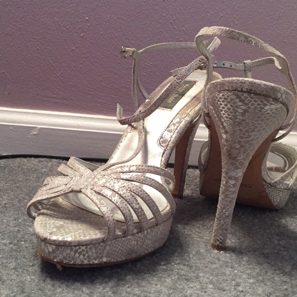 Silver Sparkle evening shoes